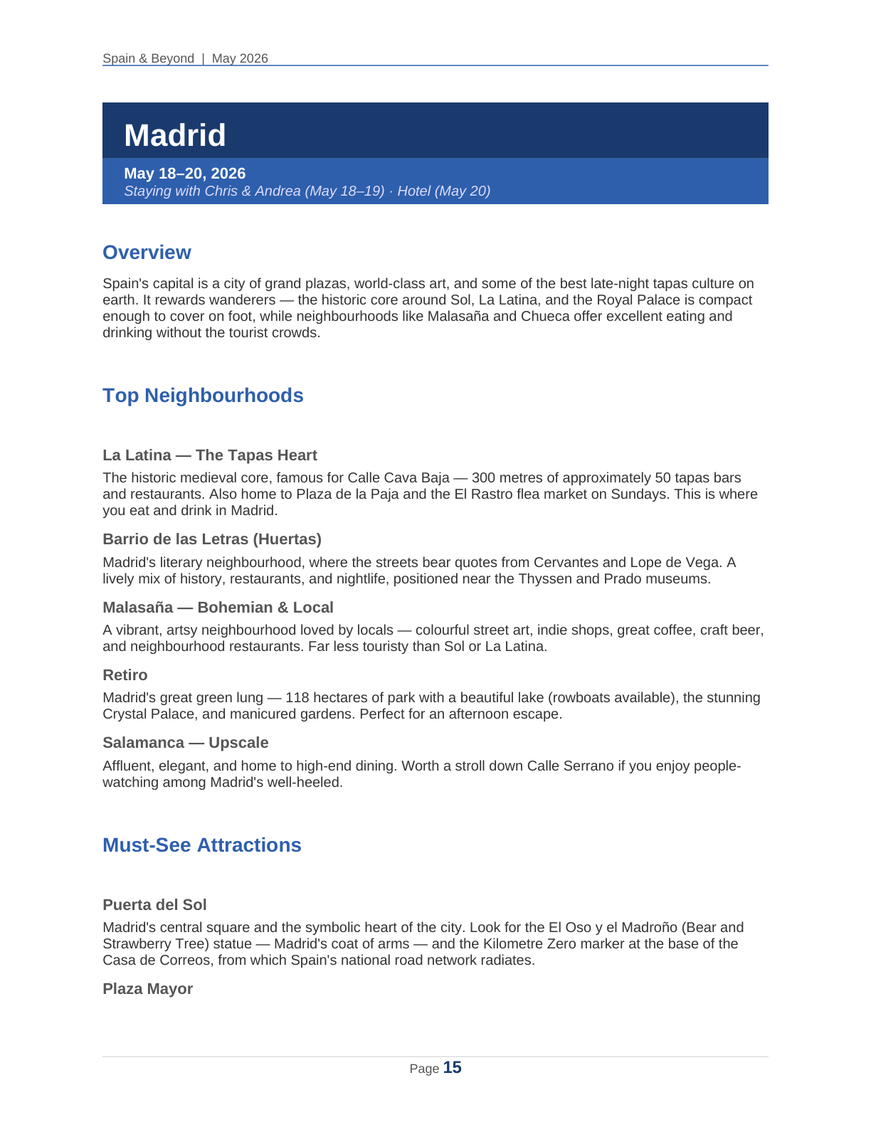 Spain 2026 Travel Planner page 15