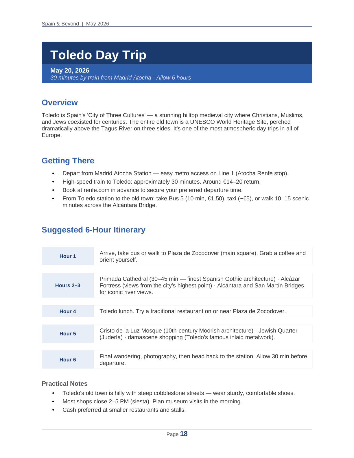 Spain 2026 Travel Planner page 18