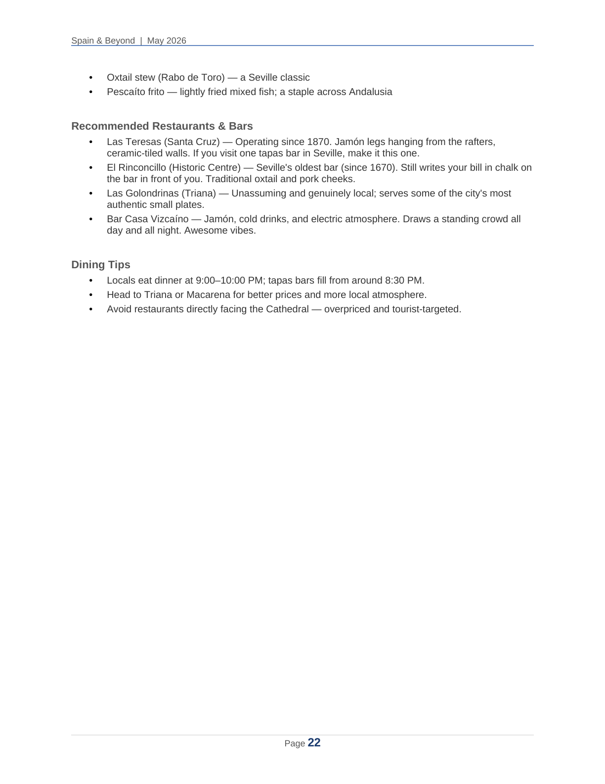 Spain 2026 Travel Planner page 22