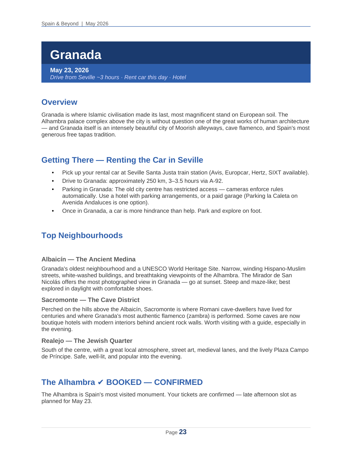 Spain 2026 Travel Planner page 23