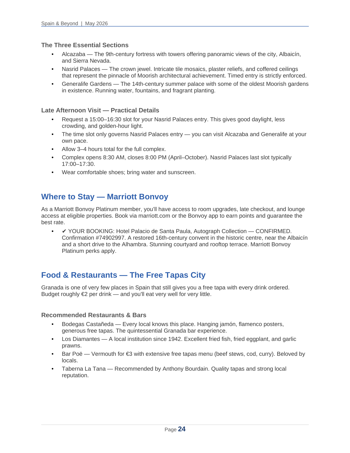 Spain 2026 Travel Planner page 24