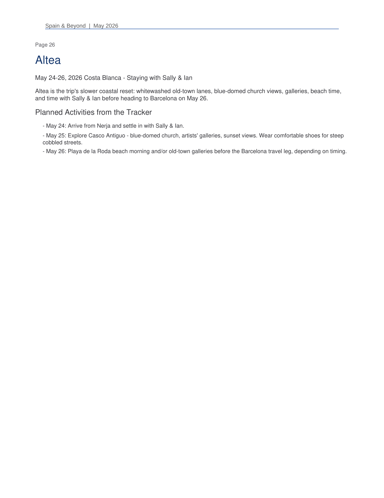 Spain 2026 Travel Planner page 26