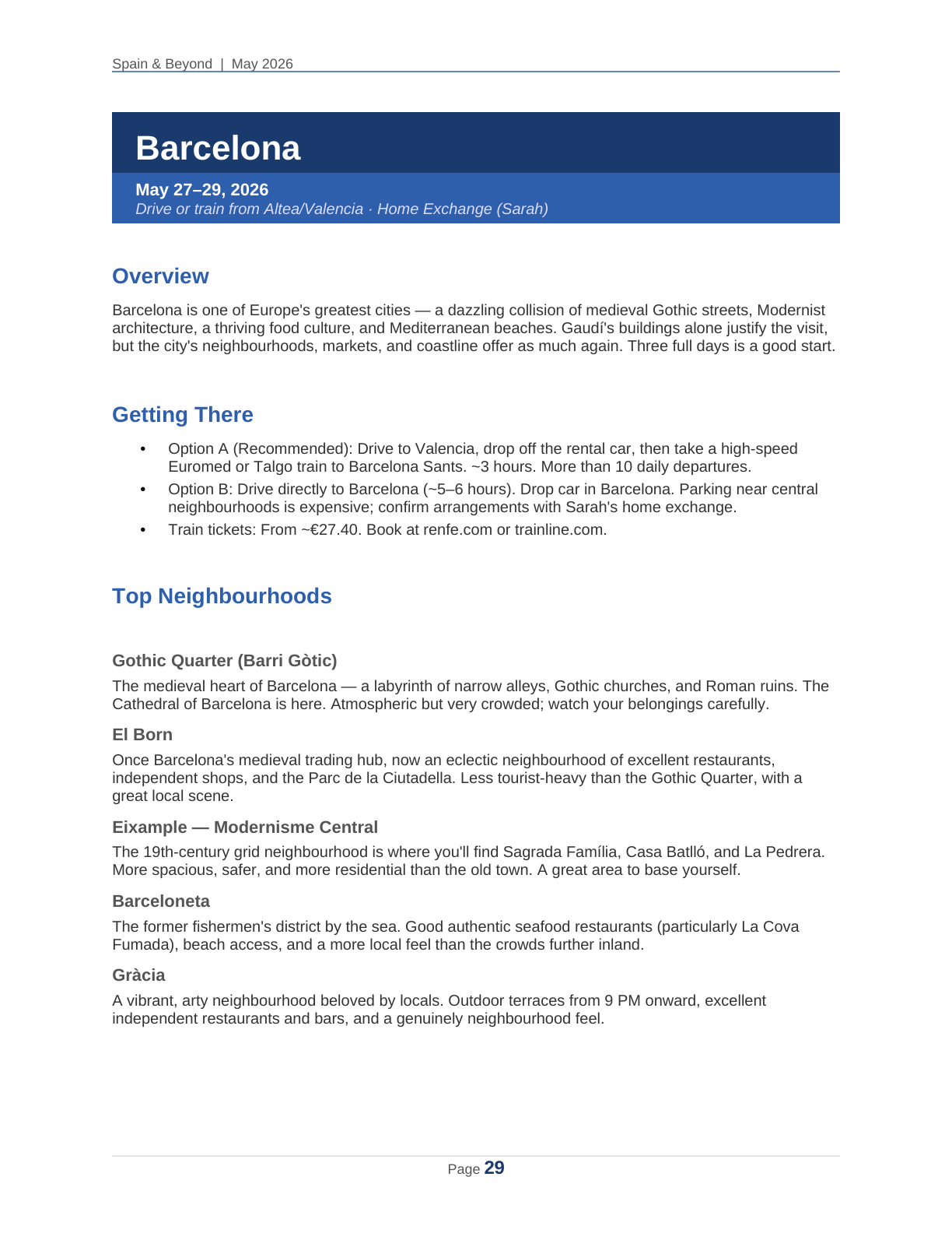 Spain 2026 Travel Planner page 29
