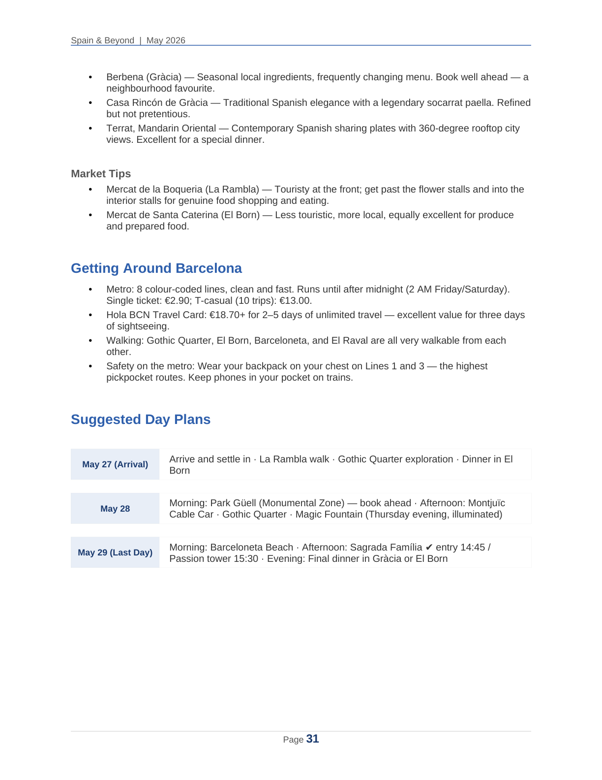 Spain 2026 Travel Planner page 31