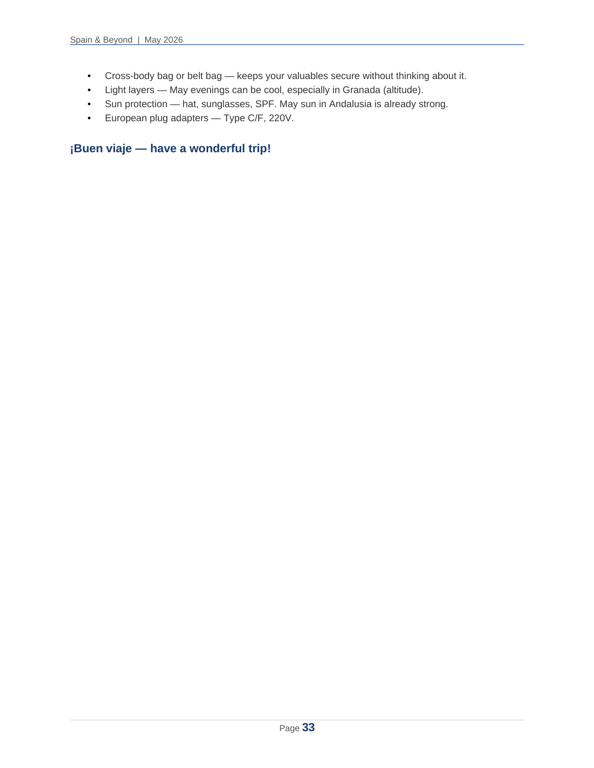 Spain 2026 Travel Planner page 33
